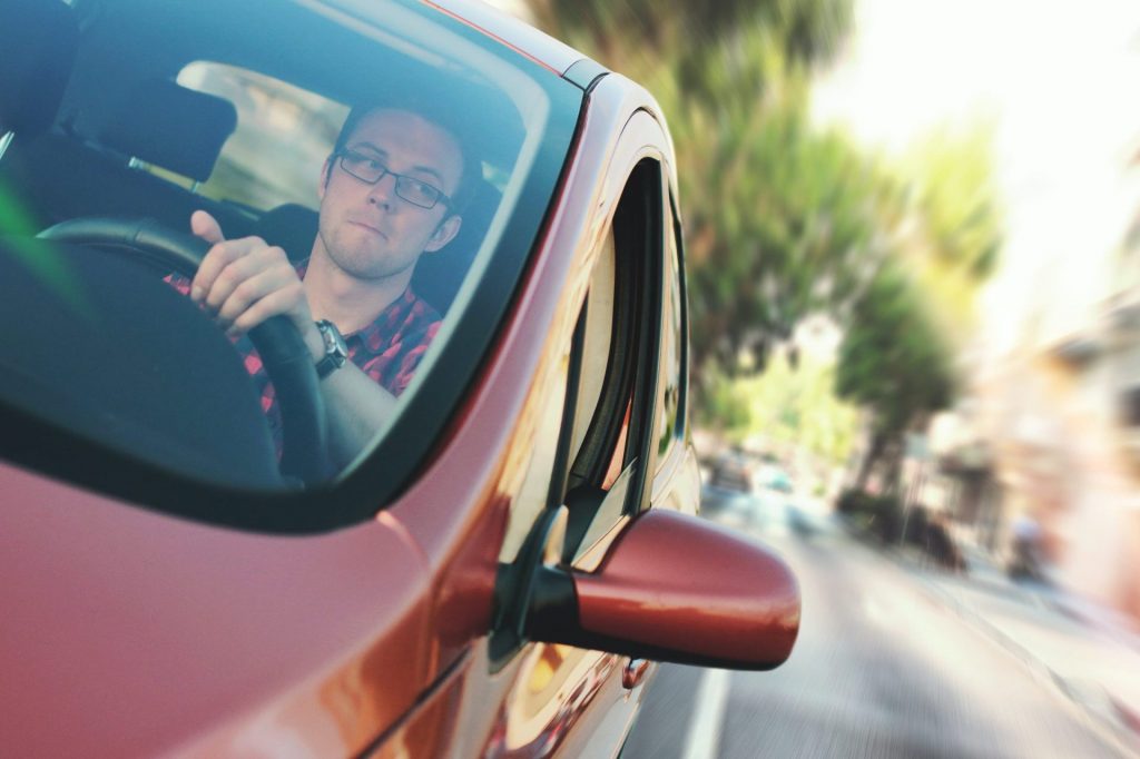 man driving
